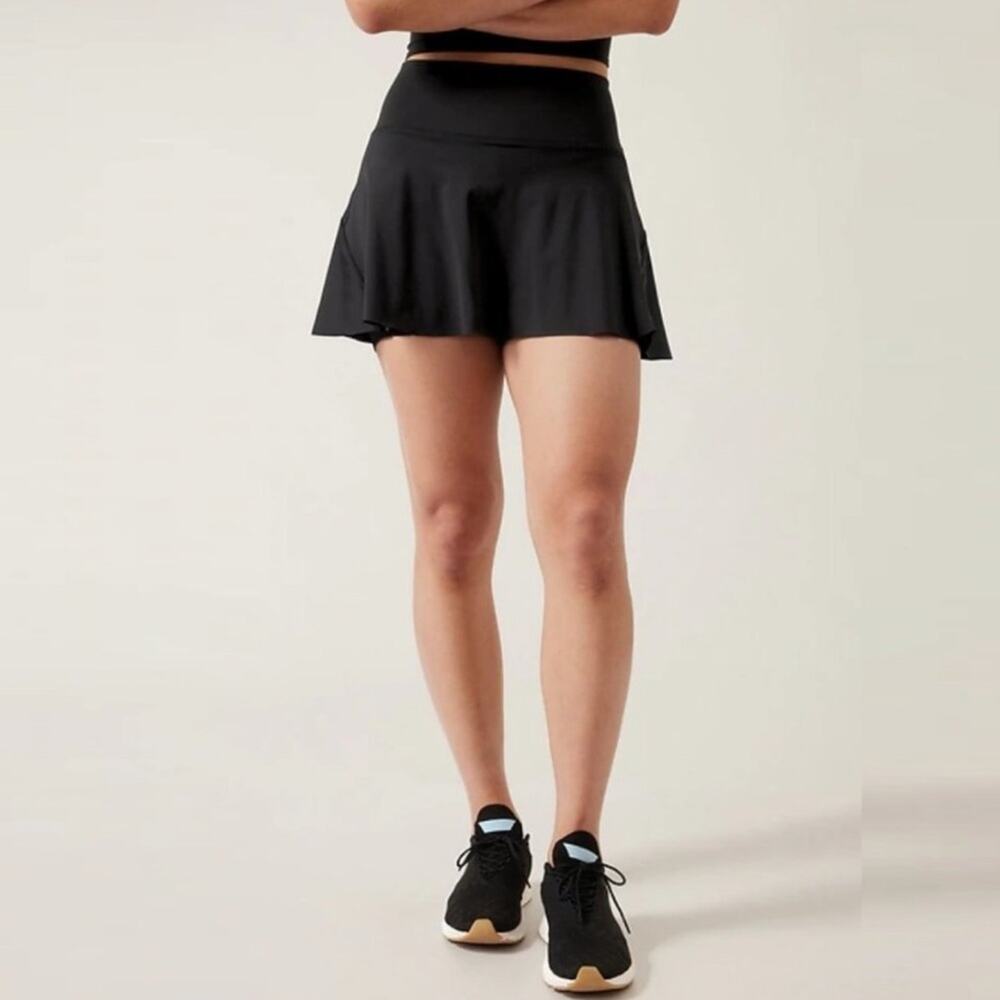 Athleta Black Match Point Skort Tennis Skirt Golf Athletic Mini Spandex XS